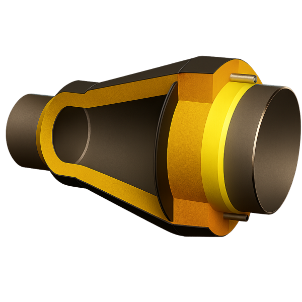 Переход Ст 108×4-76×3-1 ППУ-ПЭ